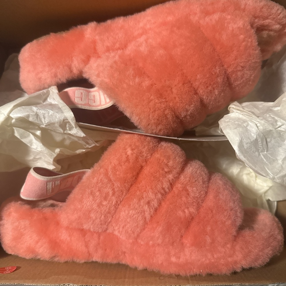 Fluffy Pink UGG Slippers